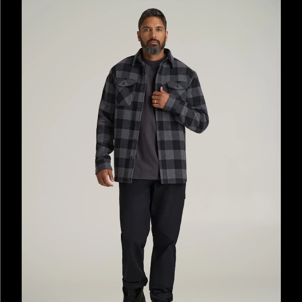 American Tall Mens Wool Blend Shirt Jacket. Medium. New with tags